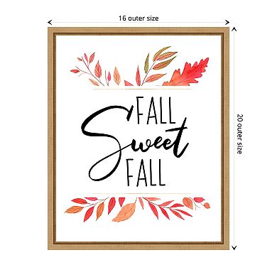 Fall Sweet Fall by Amanti Art Portfolio Framed Canvas Wall Art Print