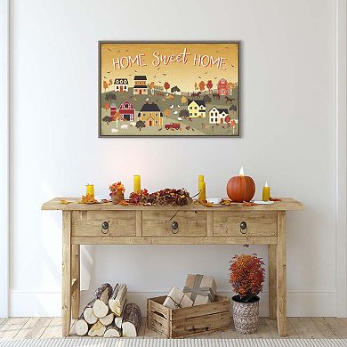 Harvest Village II by Laura Marshall Framed Canvas Wall Art Print