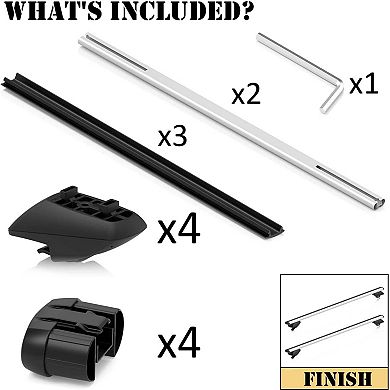 Tooenjoy 47'' Roof Rack Cross Bars - Adjustable Aluminum Cargo Bars