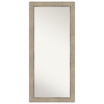 Trellis Silver Wood Full Length Floor Leaner Mirror