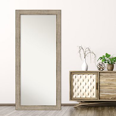 Trellis Silver Wood Full Length Floor Leaner Mirror