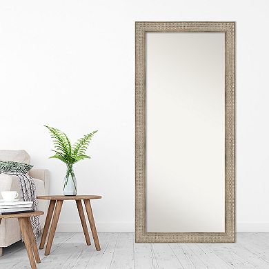 Trellis Silver Wood Full Length Floor Leaner Mirror
