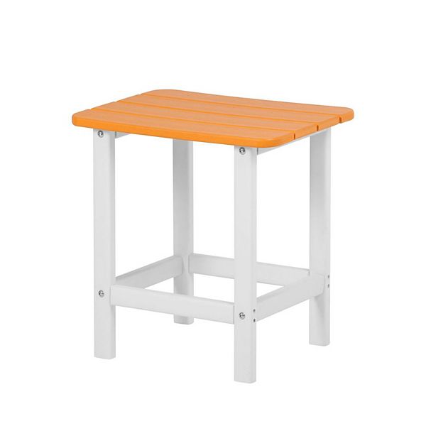Aoodor Outdoor Side Table, Square Adirondack Patio End Table for Patio