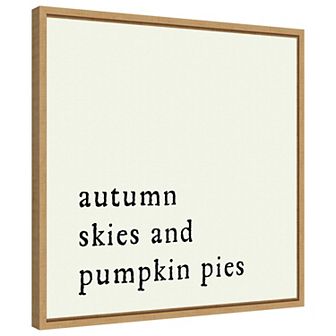 Autumn Skies Pumpkin Pies by Amanti Art Portfolio Framed Canvas Wall Art Print