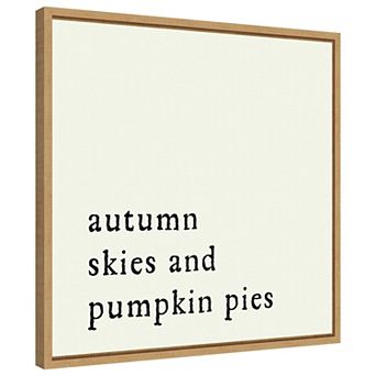Autumn Skies Pumpkin Pies by Amanti Art Portfolio Framed Canvas Wall Art Print