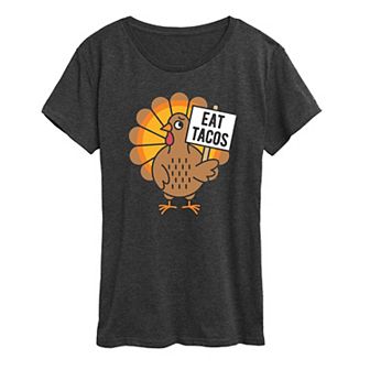 Women's Eat Tacos Turkey Graphic Tee