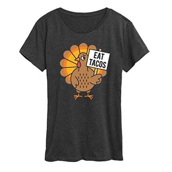 Women's Eat Tacos Turkey Graphic Tee