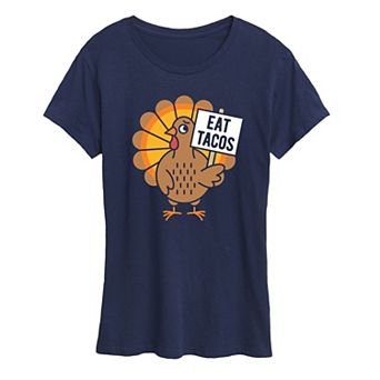 Women's Eat Tacos Turkey Graphic Tee