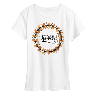 Women's Thankful Wreath Graphic Tee