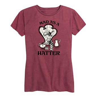 Disney's Alice in Wonderland Women's Mad As A Hatter Graphic Tee