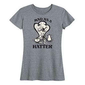 Disney's Alice in Wonderland Women's Mad As A Hatter Graphic Tee