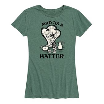 Disney's Alice in Wonderland Women's Mad As A Hatter Graphic Tee