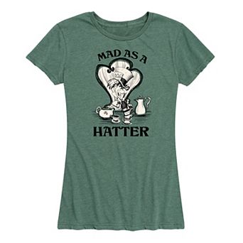 Disney's Alice in Wonderland Women's Mad As A Hatter Graphic Tee