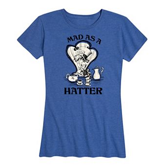 Disney's Alice in Wonderland Women's Mad As A Hatter Graphic Tee