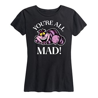 Disney's Alice in Wonderland Women's You're All Mad Graphic Tee