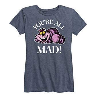 Disney's Alice in Wonderland Women's You're All Mad Graphic Tee