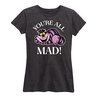 Disney's Alice in Wonderland Women's You're All Mad Graphic Tee