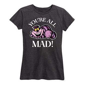 Disney's Alice in Wonderland Women's You're All Mad Graphic Tee