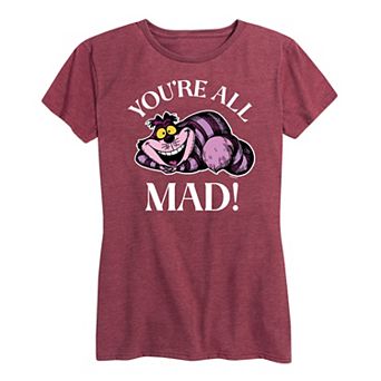 Disney's Alice in Wonderland Women's You're All Mad Graphic Tee