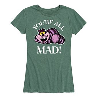 Disney's Alice in Wonderland Women's You're All Mad Graphic Tee