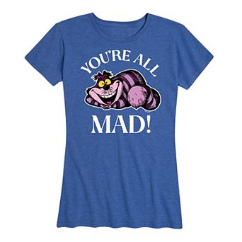 Disney's Alice in Wonderland Women's You're All Mad Graphic Tee
