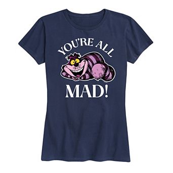 Disney's Alice in Wonderland Women's You're All Mad Graphic Tee