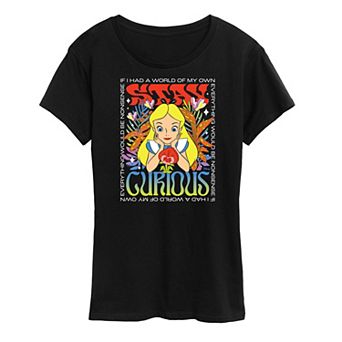 Disney's Alice in Wonderland Women's Stay Curious Graphic Tee