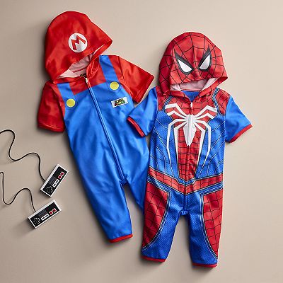 Marvel Jongens Spiderman Onesie, Blauw, 3-4 Jaren