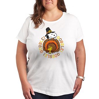 Plus Peanuts Snoopy and Woodstock Gobble Gobble Graphic Tee