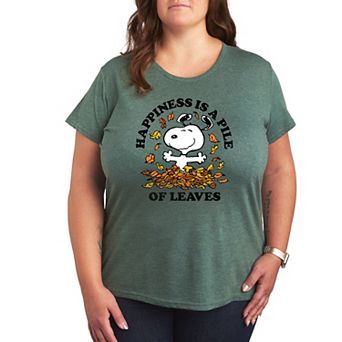 Plus Peanuts Snoopy Pile Of Leaves Graphic Tee