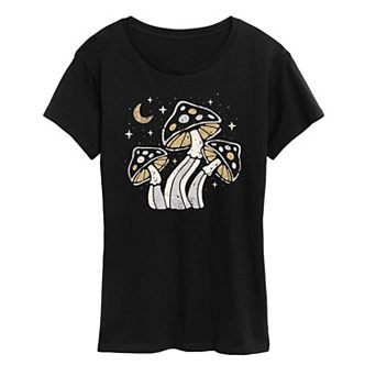 Women's Moonlit Mushrooms Graphic Tee