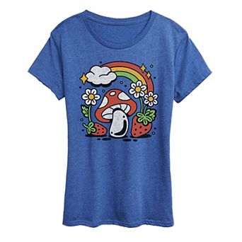 Women's Mushroom with Strawberries Graphic Tee