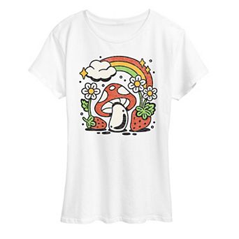 Women's Mushroom with Strawberries Graphic Tee