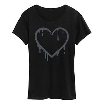 Women's Dripping Heart Graphic Tee