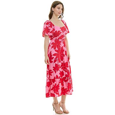 Juniors' Lily Rose Flutter Sleeve Maxi Dress