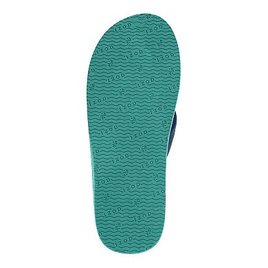 IZOD Men's Stripe Printed Flip Flop Sandals
