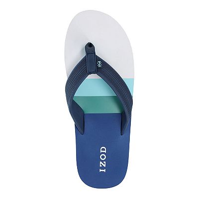 **NWT* Lot of 5 Pairs Izod Men\'s Flip Flops in Blue, Teal, Navy and Red Accents Izod Sandals & Flip-Flops for Men on Sale up to 90% Off  main image 4