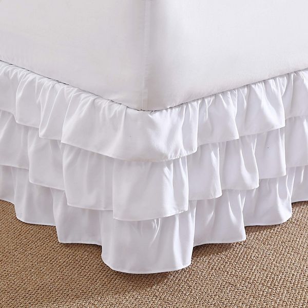 Poppy & Fritz Solid White Bedskirt
