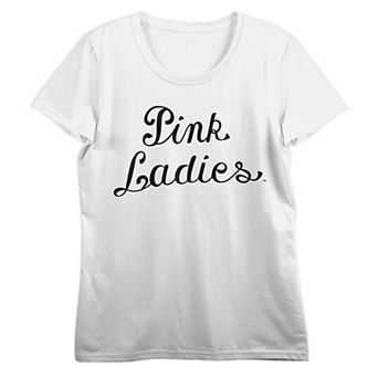 Juniors' Grease Pink Ladies Logo Crew Graphic Tee