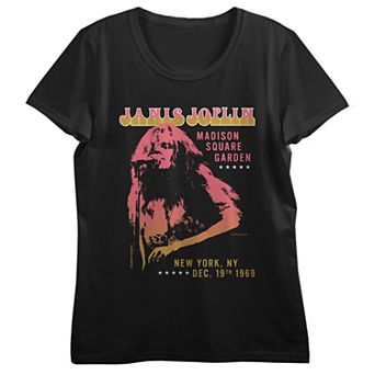 Juniors' Janis Joplin Gradient Art Graphic Tee