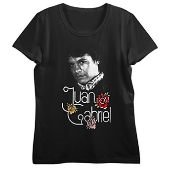 Juniors' Juan Gabriel Vintage Rose Art Graphic Tee