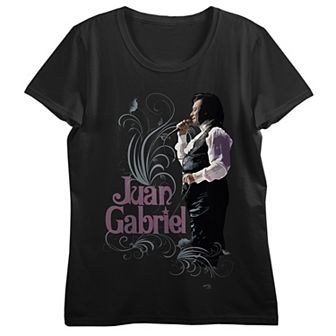Juniors' Juan Gabriel Flourish Art Graphic Tee
