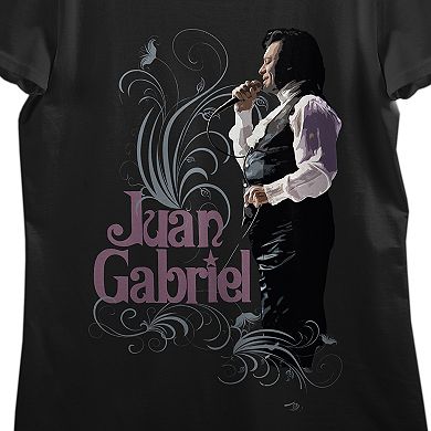 Juniors' Juan Gabriel Flourish Art Graphic Tee