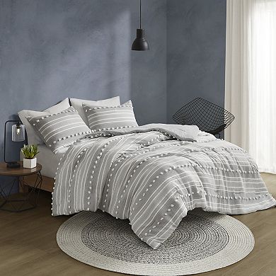 Urban Habitat Cillian Striped Clipped Jacquard Comforter Set