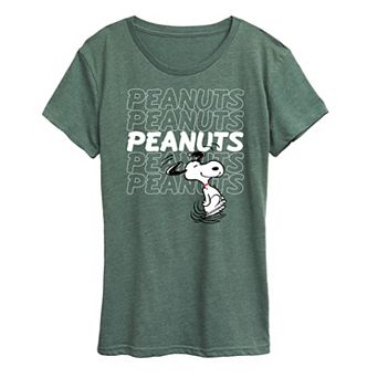 Women's Peanuts Snoopy Logo Repeat Graphic Tee
