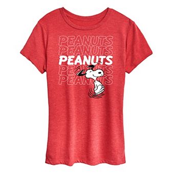 Women's Peanuts Snoopy Logo Repeat Graphic Tee