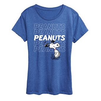 Women's Peanuts Snoopy Logo Repeat Graphic Tee