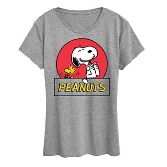 Women's Peanuts Circle Logo Graphic Tee
