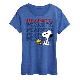 Women's Peanuts Snoopy Woodstock Logo Graphic Tee