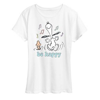 Women's Peanuts Be Happy Graphic Tee